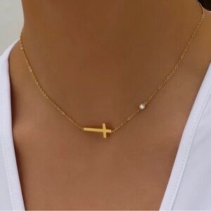 18K Gold Plated Cross Necklace
